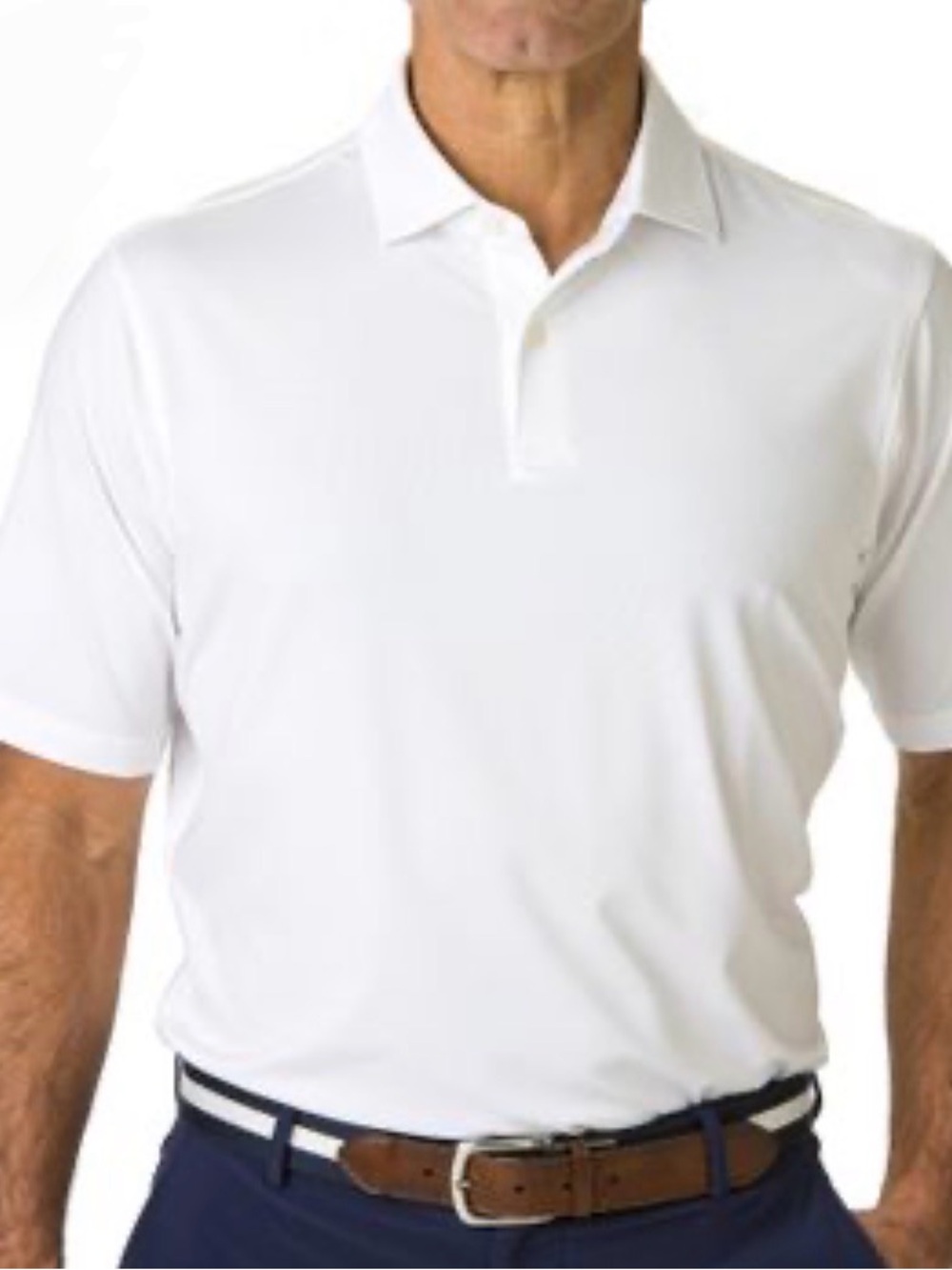 NWT Men's Fairway & Greene Classic White Golf Polo Shirt